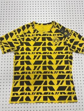 Borussia Dortmund Jersey Mens Yellow BVB Bundesliga Soccer Puma Warm Up Men’s L
